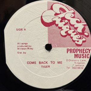 画像: TIGER / COME BACK TO ME  12" E.P. 
