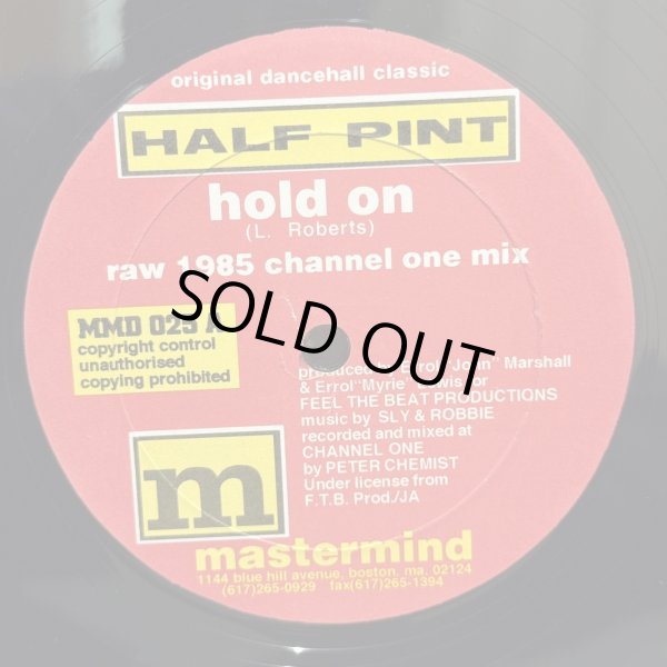 画像1: HALF PINT / hold on  raw 1985 channel one mix  12" E.P. 
