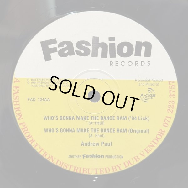 画像2: Tenor Fly & Nico Junior - Andrew Paul / WHO'S GONNA MAKE THE DANCE RAM  12" E.P. 