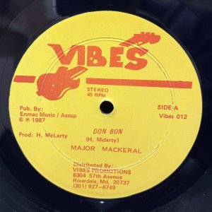 画像: MAJOR MACKERAL / DON BON c/w GIMME PUNASH  12" E.P. 