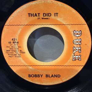 画像: BOBBY BLAND / THAT DID IT c/w GETTING USED TO THE BLUES 
