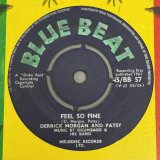 画像: DERRICK MORGAN AND PATSY / FEEL SO FINE c/w  ROLAND ALPHONSO / MEAN TO ME (7") 