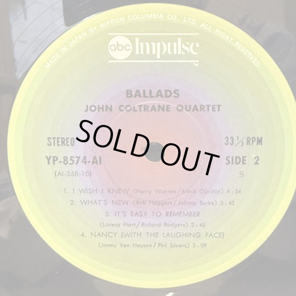 画像9: ジョン・コルトレーン・カルテット ~ JOHN COLTRANE QUARTET / バラード / BALLADS (LP) 