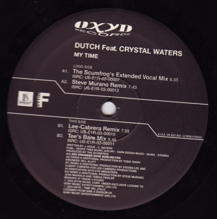 画像1: DUTCH FEAT CRYSTAL WATERS . MY TIME