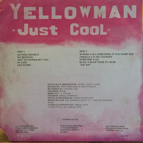 画像2: YELLOWMAN / JUST COOL