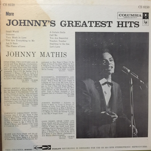 画像2: JOHNNY MATHIS / MORE JOHNNY'S GREATEST HITS