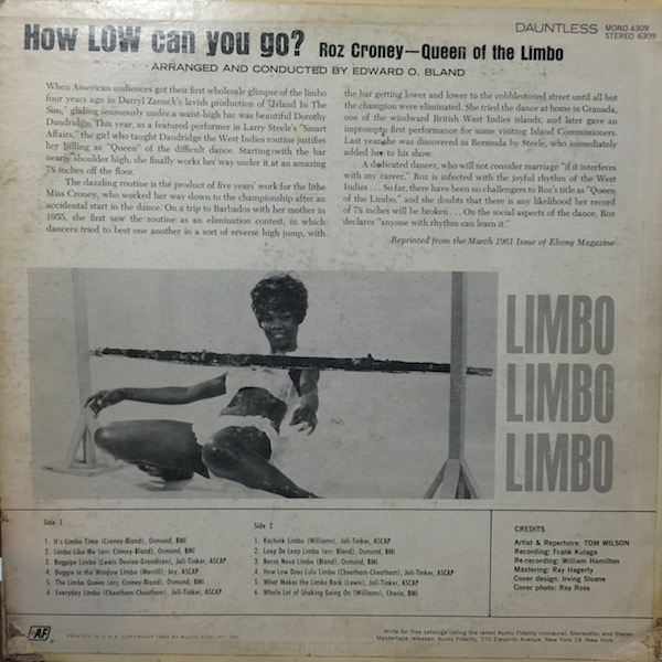 画像2: ROZ CRONEY,QUEEN OF THE LIMBO / HOW LOW CAN YOU GO?