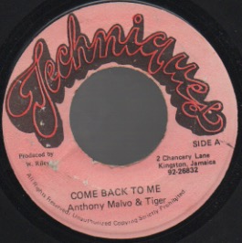 画像1: ANTHONY MALVO & TIGER / COME BACK TO ME