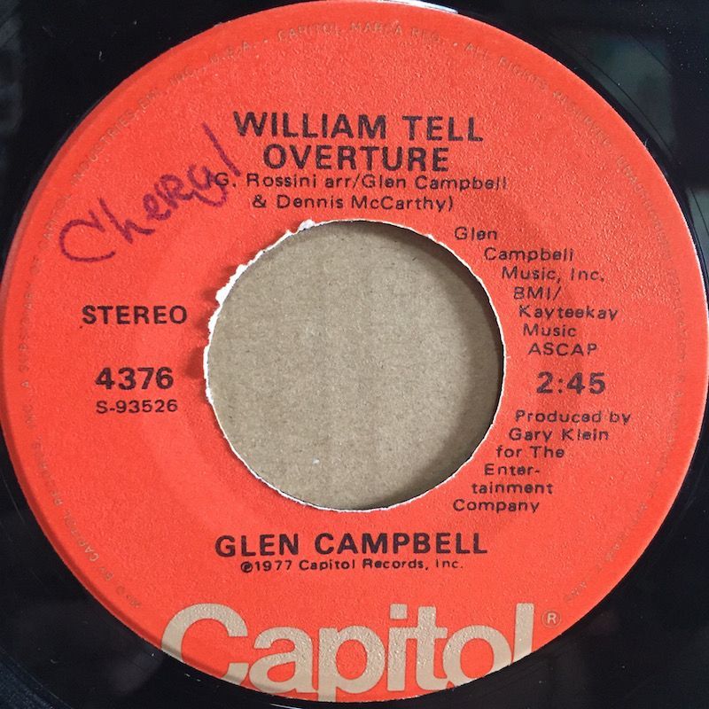 画像2: GLEN CAMPBELL / SOUTHERN NIGHTS . WILLIAM TELL OVERTURE