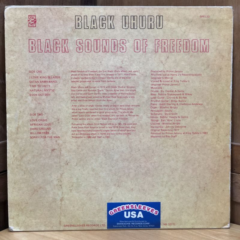 画像2: BLACK UHURU / BLACK SOUNDS OF FREEDOM