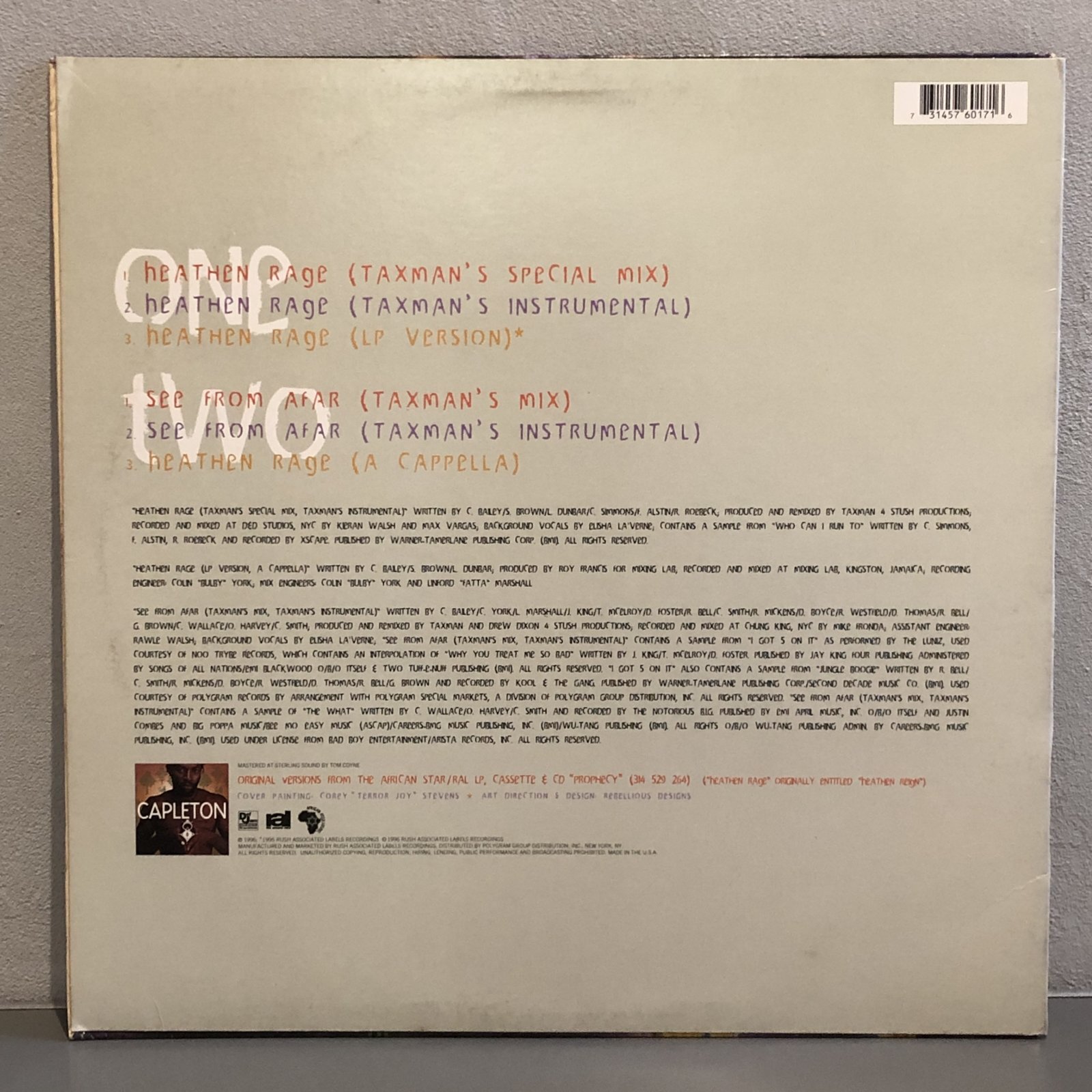 画像2: CAPLETON / HEATHEN RAGE 12" E.P. 