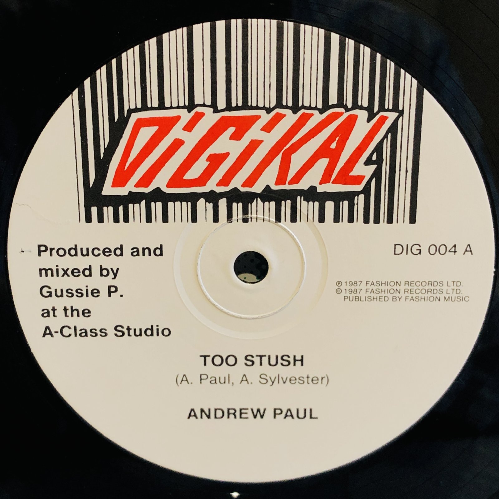 画像4: ANDREW PAUL / TOO STUSH c/w GUNSHOT A FLOW  12" E.P. 