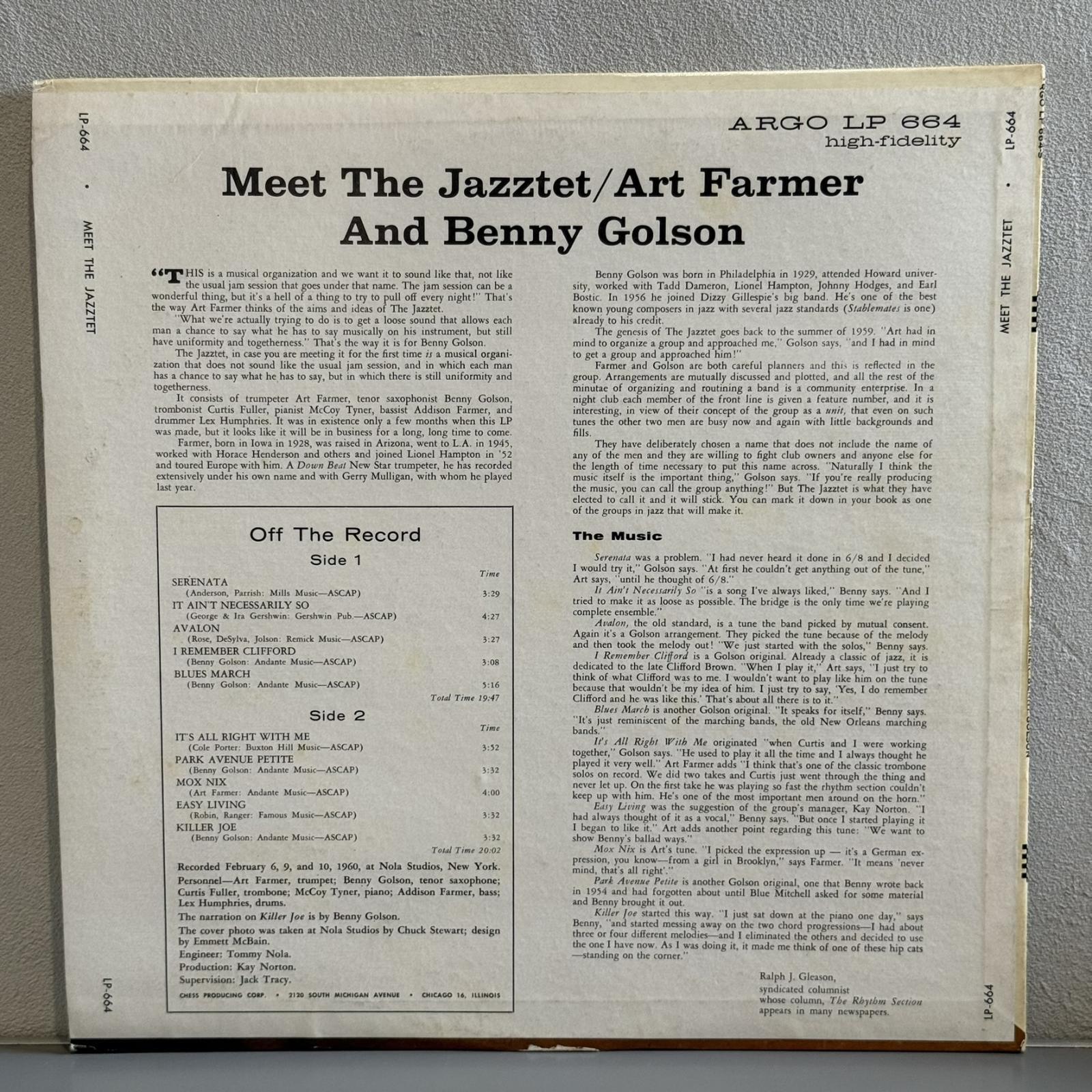画像2: ART FARMER - BENNY GOLSON / MEET THE JAZZTET 