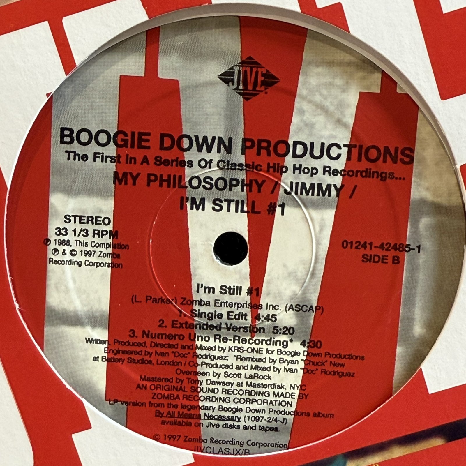 画像4: BOOGIE DOWN PRODUCTIONS / "My Philosophy" "Jimmy" "I'm Still #1"  12" E.P.