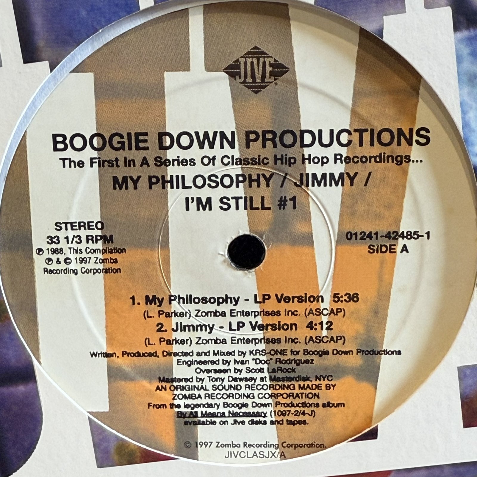 画像3: BOOGIE DOWN PRODUCTIONS / "My Philosophy" "Jimmy" "I'm Still #1"  12" E.P.