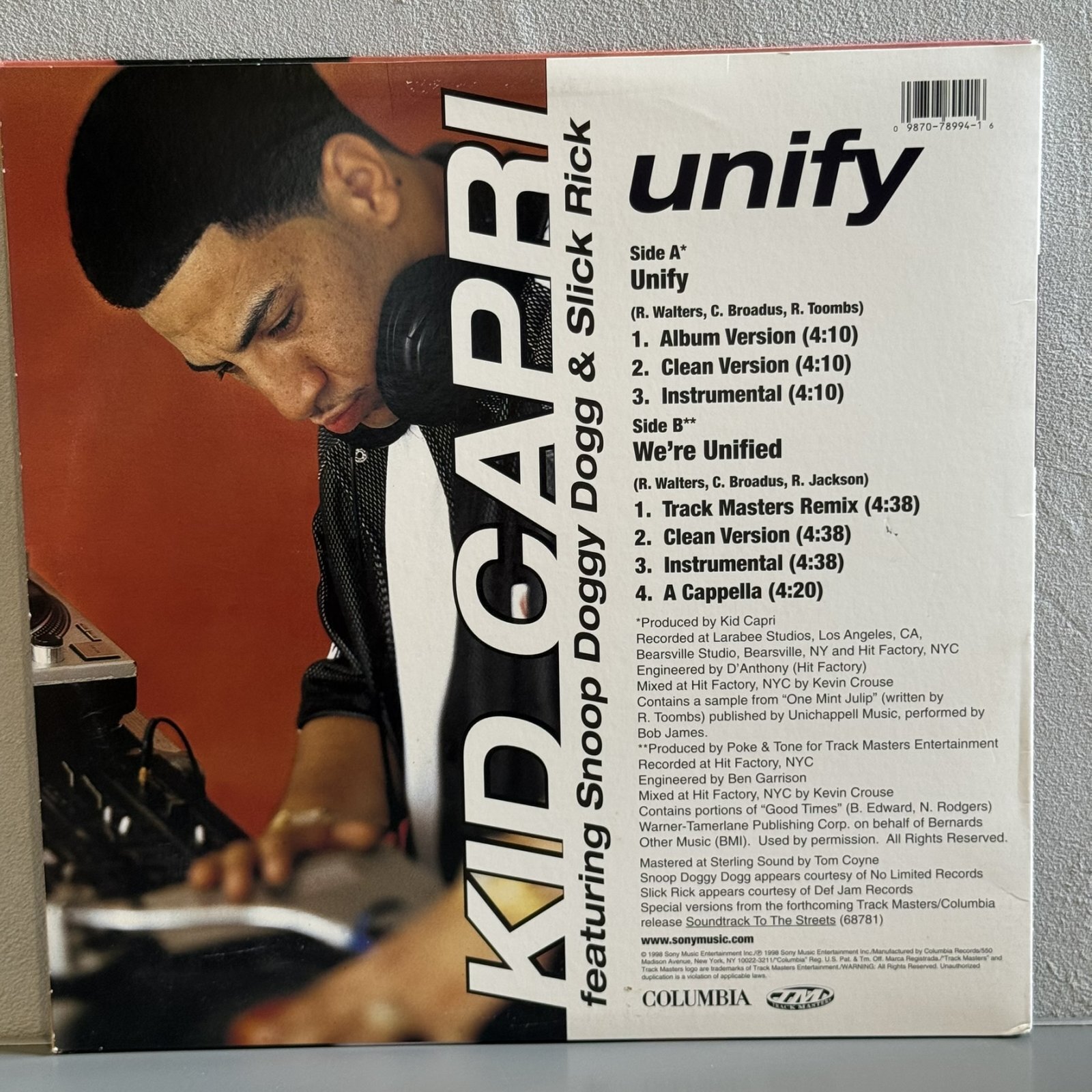 画像2: KID CAPRI featuring snoop Doggy Dogg & Slick Rick / unify  12" E.P.