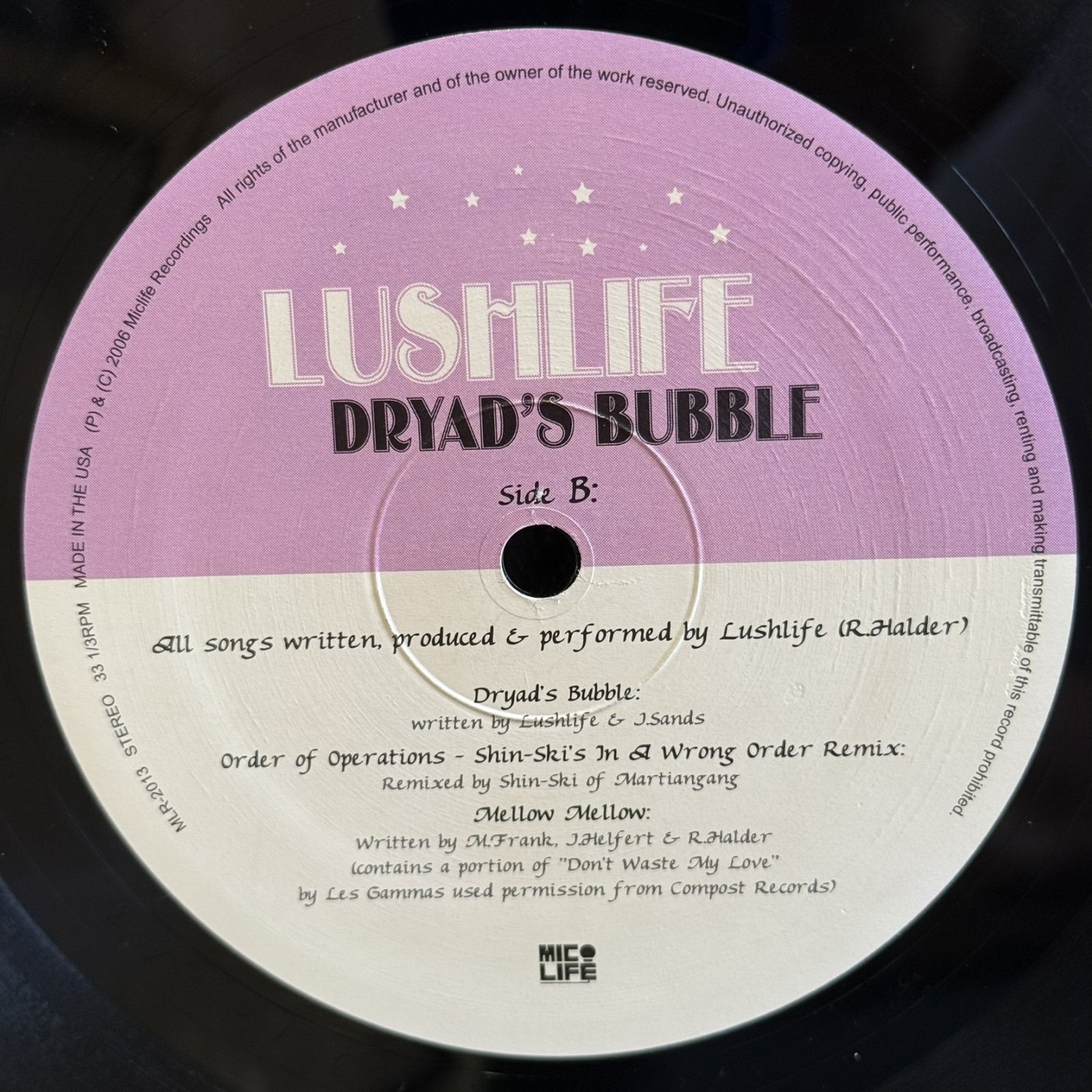 画像2: LUSHLIFE feat. J.SANDS / DRYAD'S BUBBLE  12" E.P. 