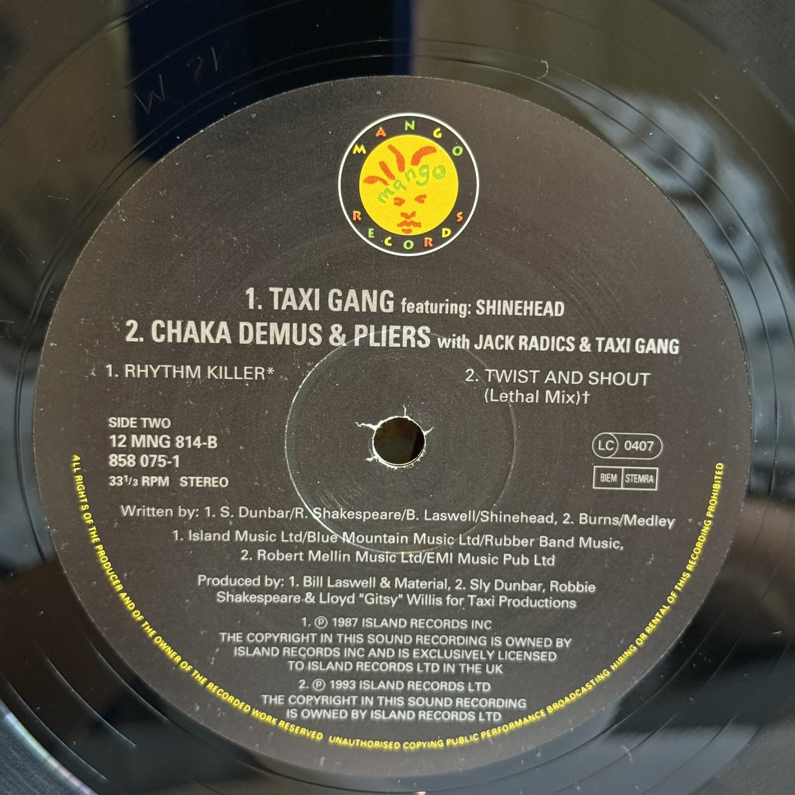 画像5:  Chaka Demus & Pliers with JACK RADICS & TAXI GANG / TWIST AND SHOUT 12"E.P. 
