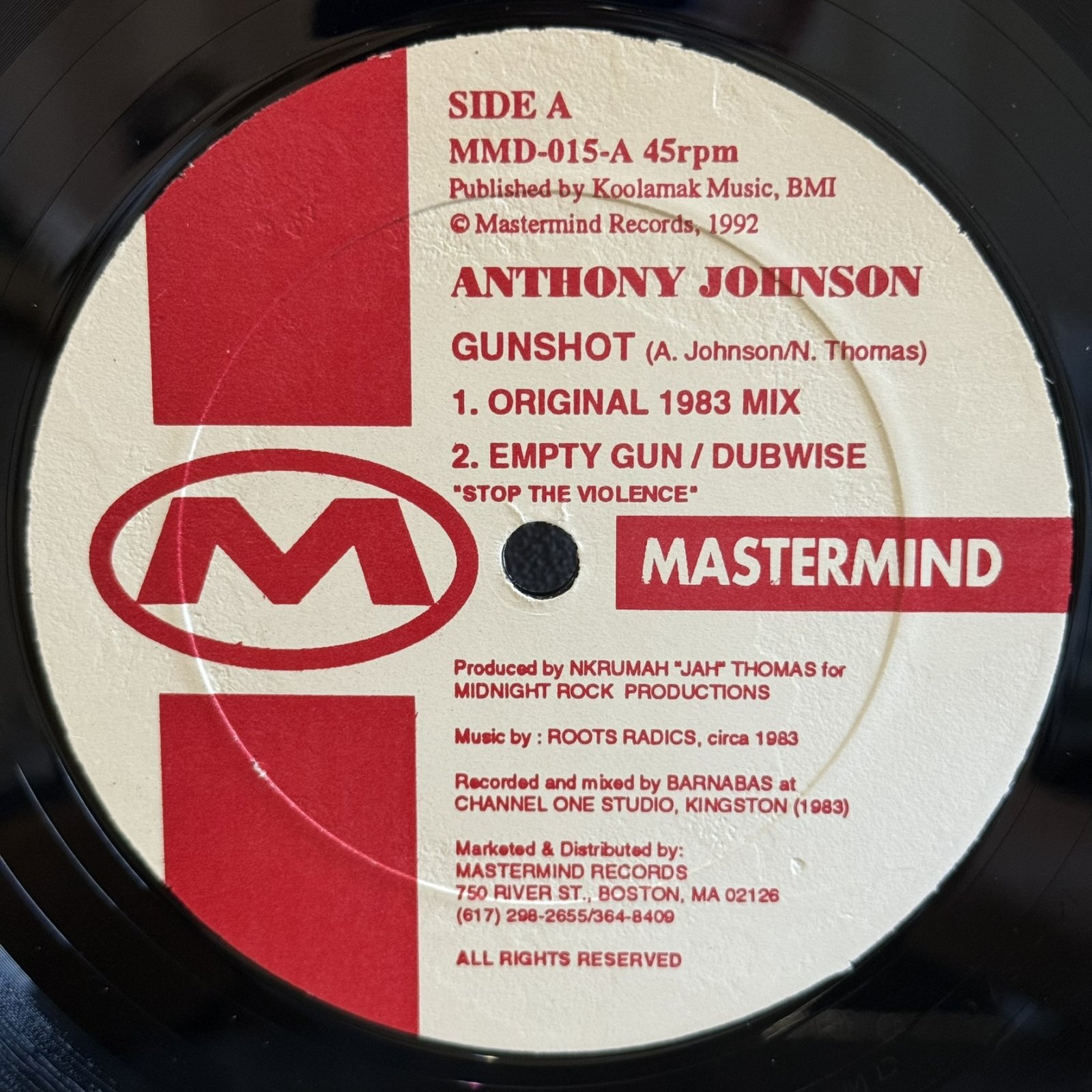 画像1: ANTHONY JOHNSON / GUNSHOT  12"E.P. 