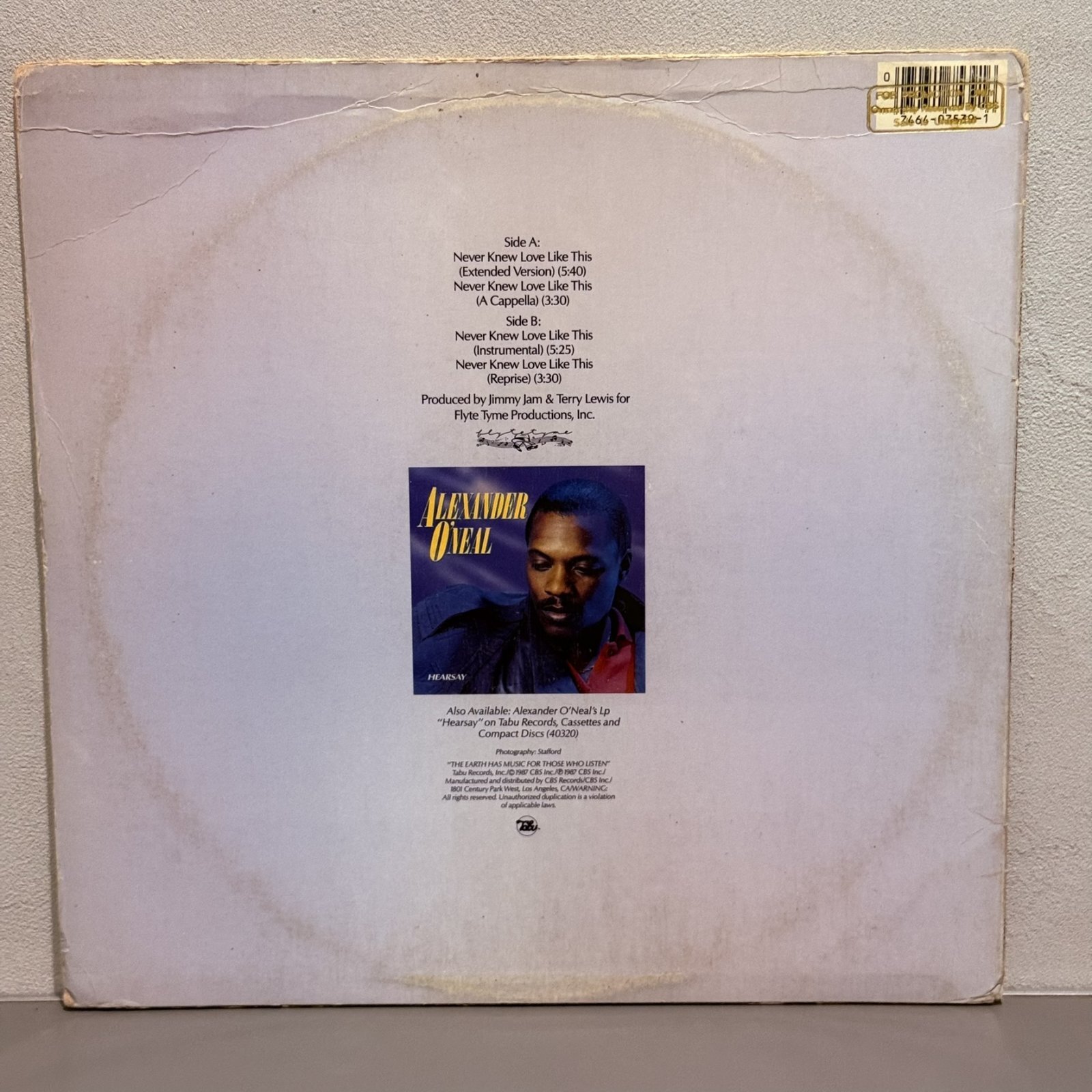 画像2: ALEXANDER O'NEAL Featuring CHERRELLE / NEVER KNEW LOVE LIKE THIS 12" E.P. 