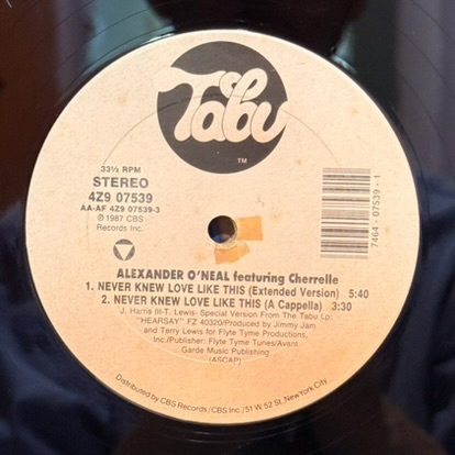 画像5: ALEXANDER O'NEAL Featuring CHERRELLE / NEVER KNEW LOVE LIKE THIS 12" E.P. 