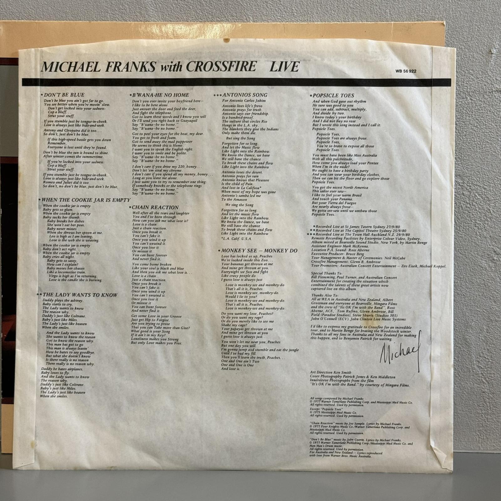 画像4: MICHAEL FRANKS with CROSSFIRE / LIVE 