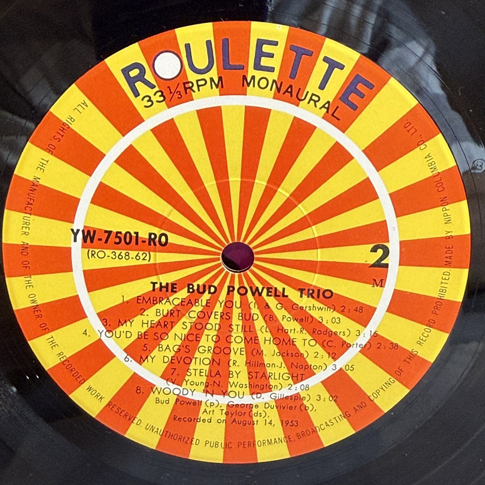 画像5: THE BUD POWELL TRIO / ROOST SESSIONS BEST 6 vol.1 