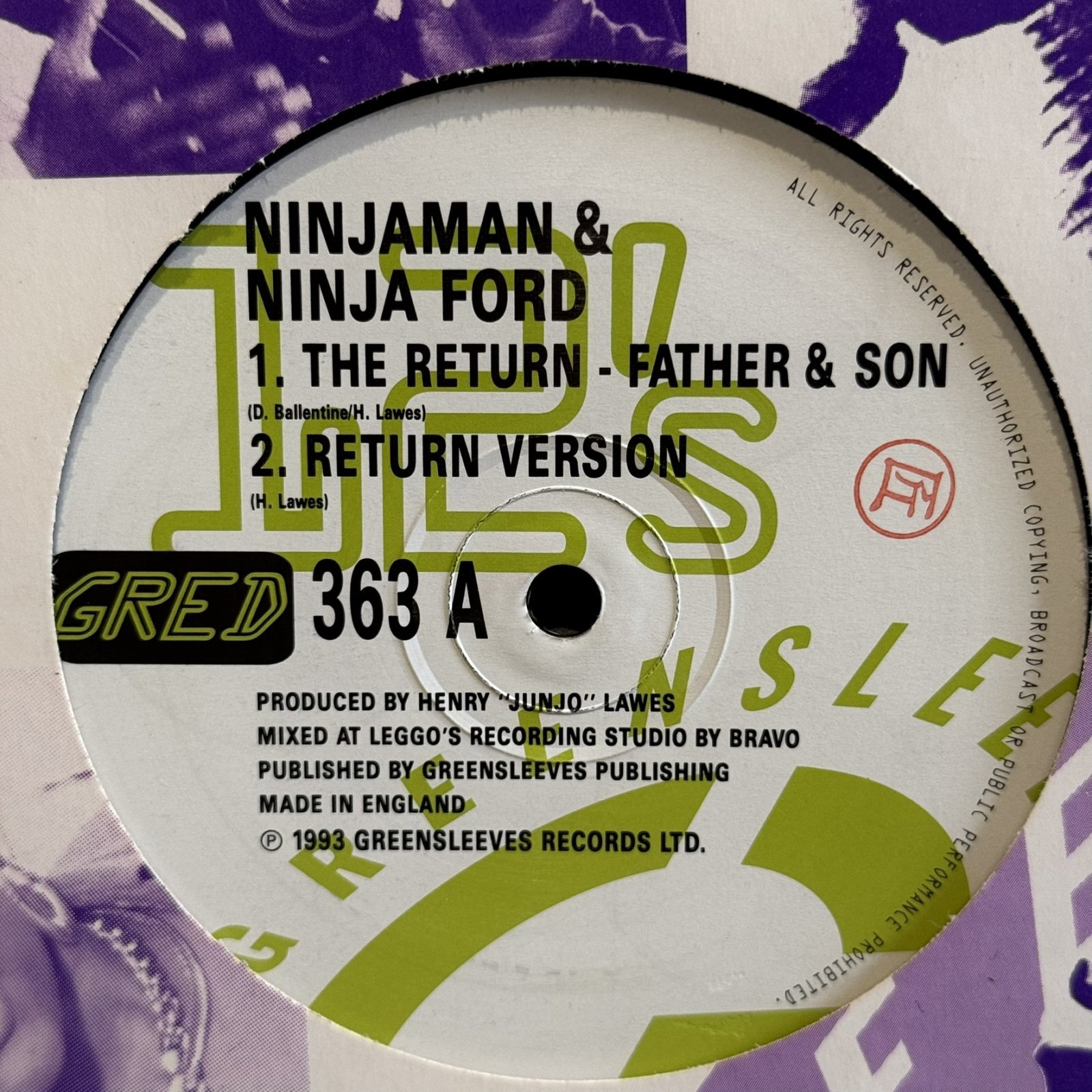 画像1: NINJAMAN & NINJA FORD / THE RETURN - FATHER & SON  12" E.P. 