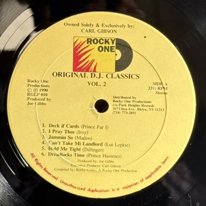 画像4: V.A. / ORIGINAL D.J. Classics From Joe Gibbs Library vol.2 