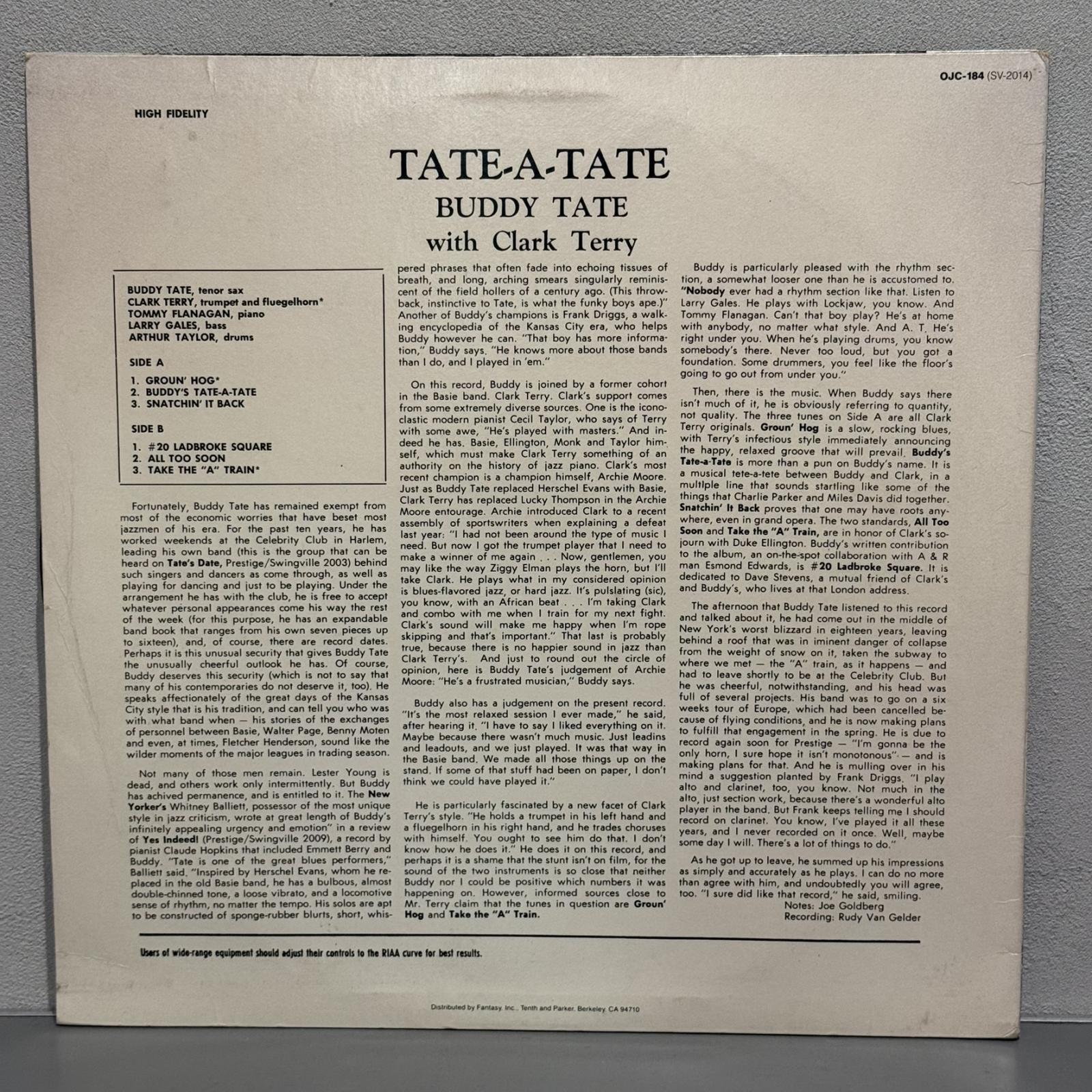 画像2: BUDDY TATE with CLARK TERRY / TATE-A-TATE