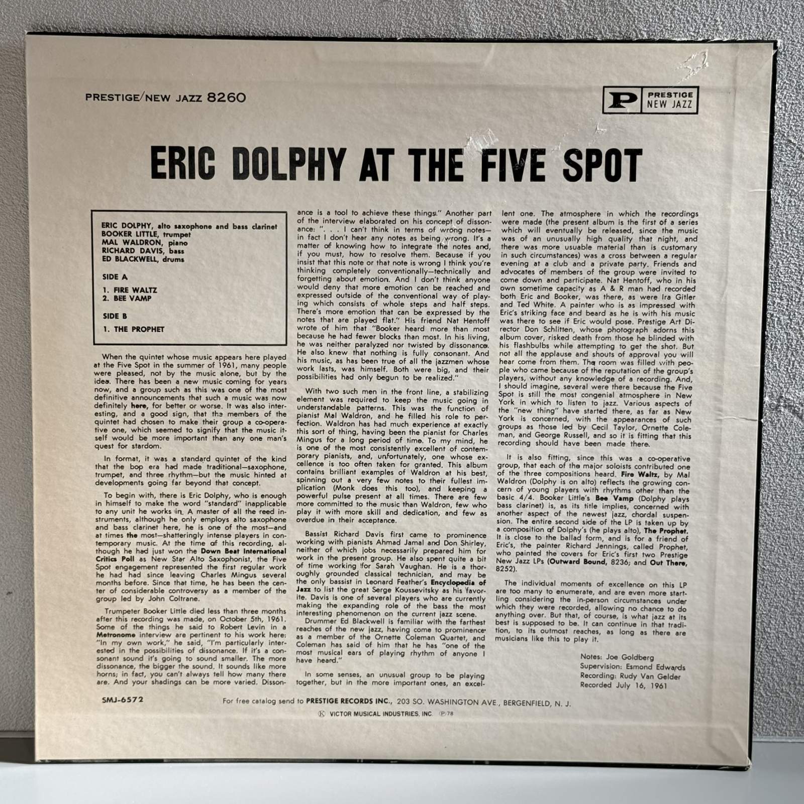 画像2: ERIC DOLPHY / AT THE FIVE SPOT VOL.1 