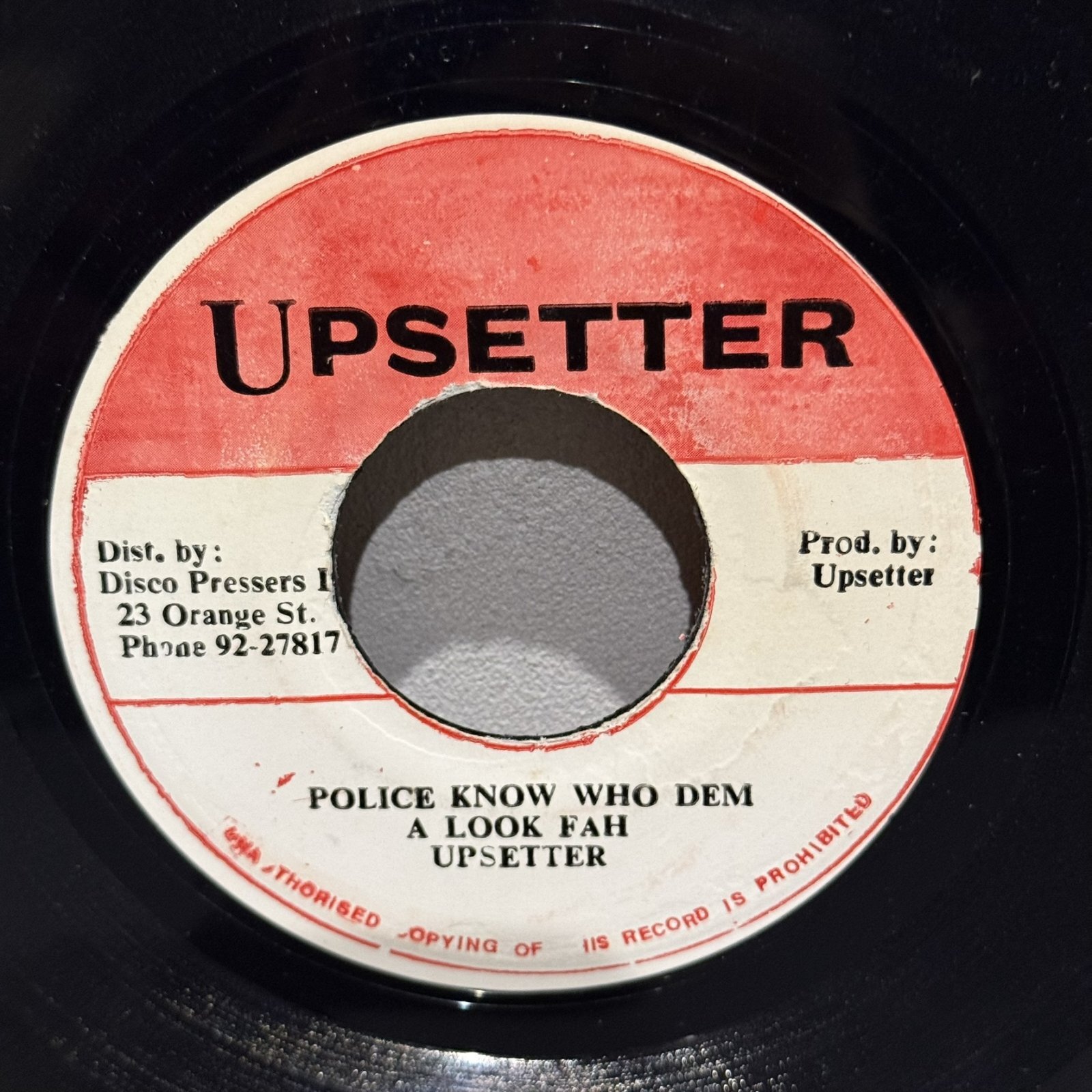 画像1: UPSETTER / POLICE KNOW WHO DEM A LOOK FAH c/w VERSION 