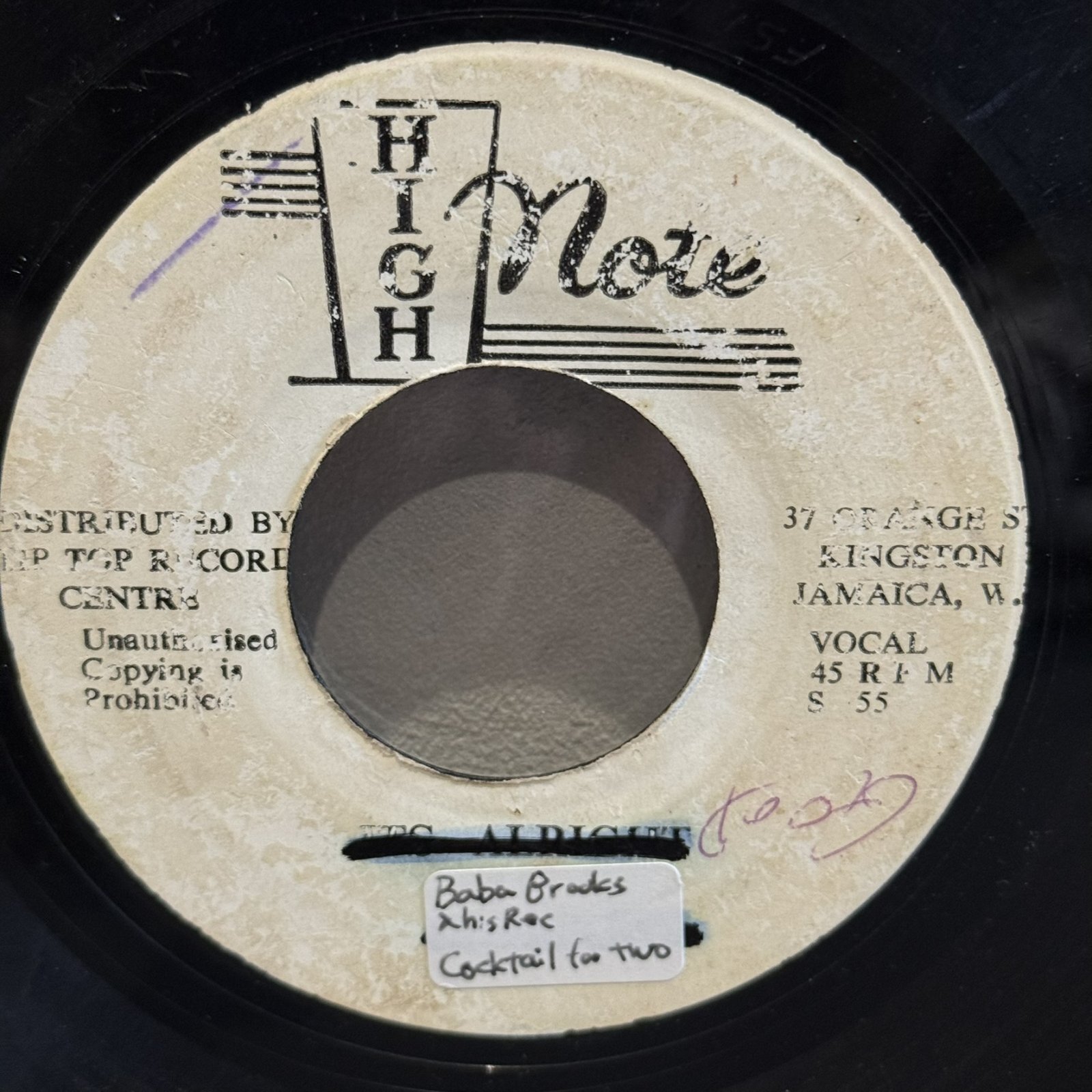 画像2: Joe White & Chuck* & Baba Brooks And His Recording Band / My Love For You - Sammy Ismay & Baba Brooks And His Recording Band / Cocktail For Two 