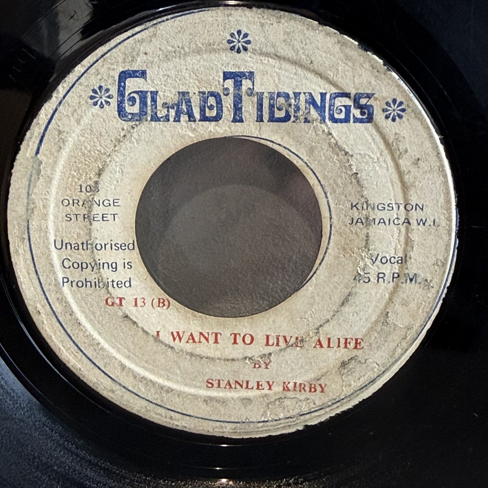 画像2: STANLEY KIRBY / GLORY ROUND c/w I WANT TO LIVE ALIFE 