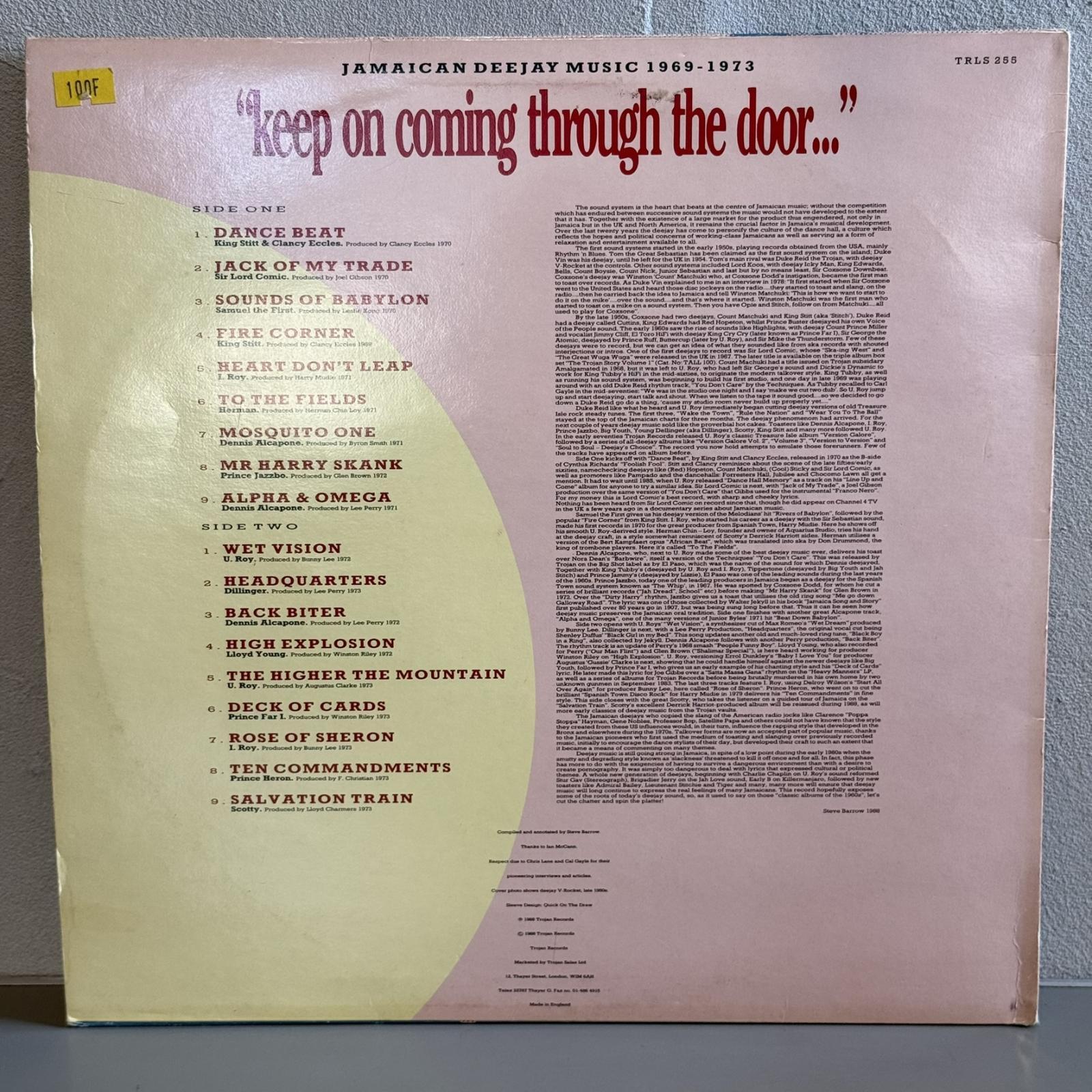 画像2: V.A. / "keep on coming through the door..." JAMAICAN DEEJAY MUSIC 1969-1973 