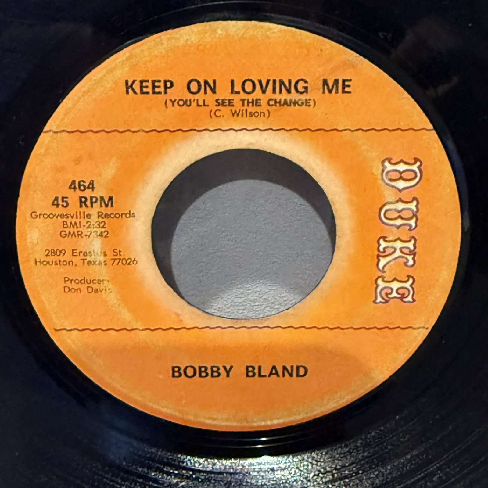 画像1: BOBBY BLAND /  KEEP ON LOVING ME c/w I'VE JUST GIT TO FORGET ABOUT YOU