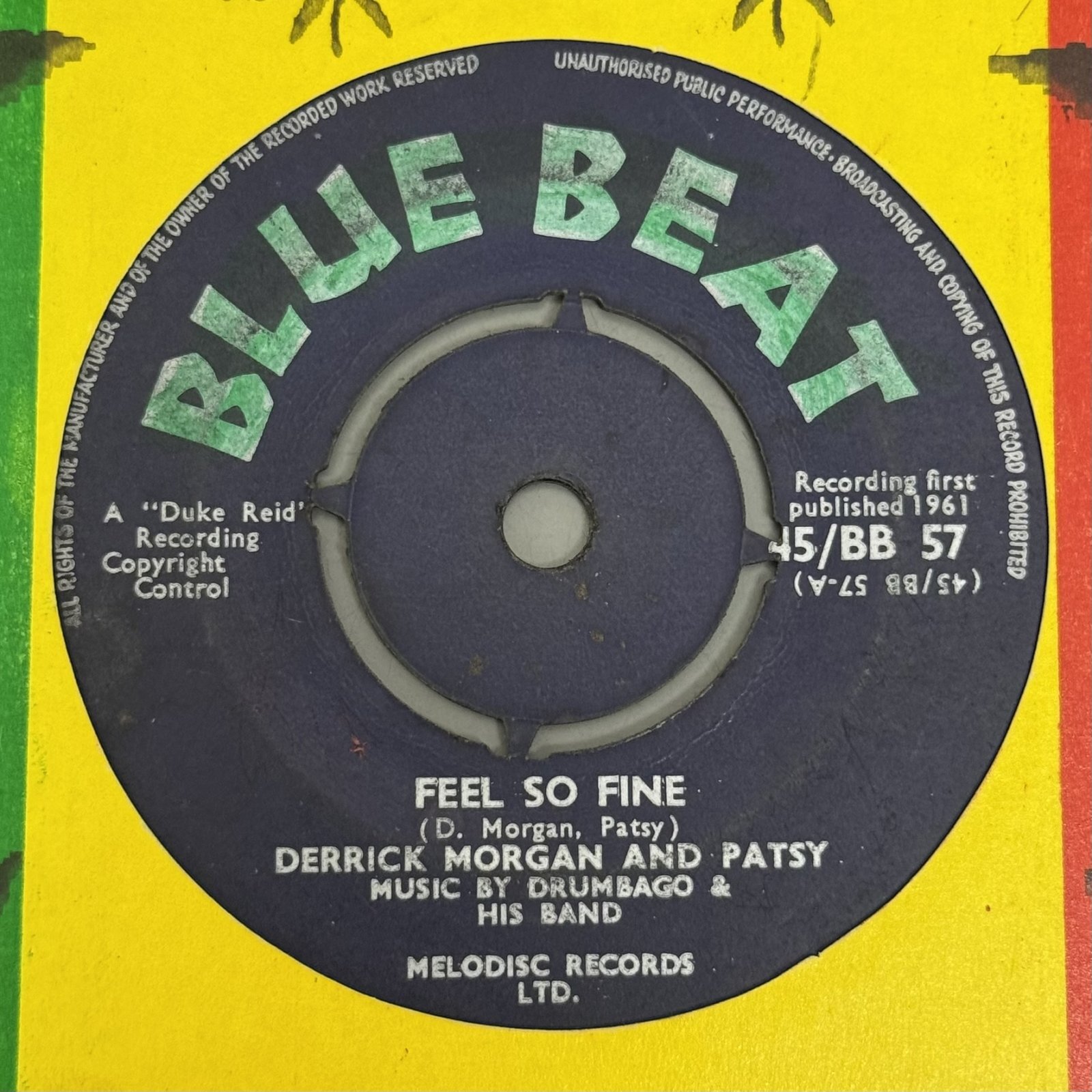 画像1: DERRICK MORGAN AND PATSY / FEEL SO FINE c/w  ROLAND ALPHONSO / MEAN TO ME (7") 