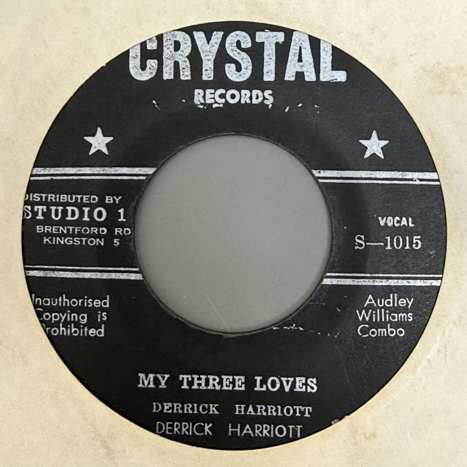 画像2: DERRICK HARRIOTT / DO THE JERK c/w MY THREE LOVES (7") 