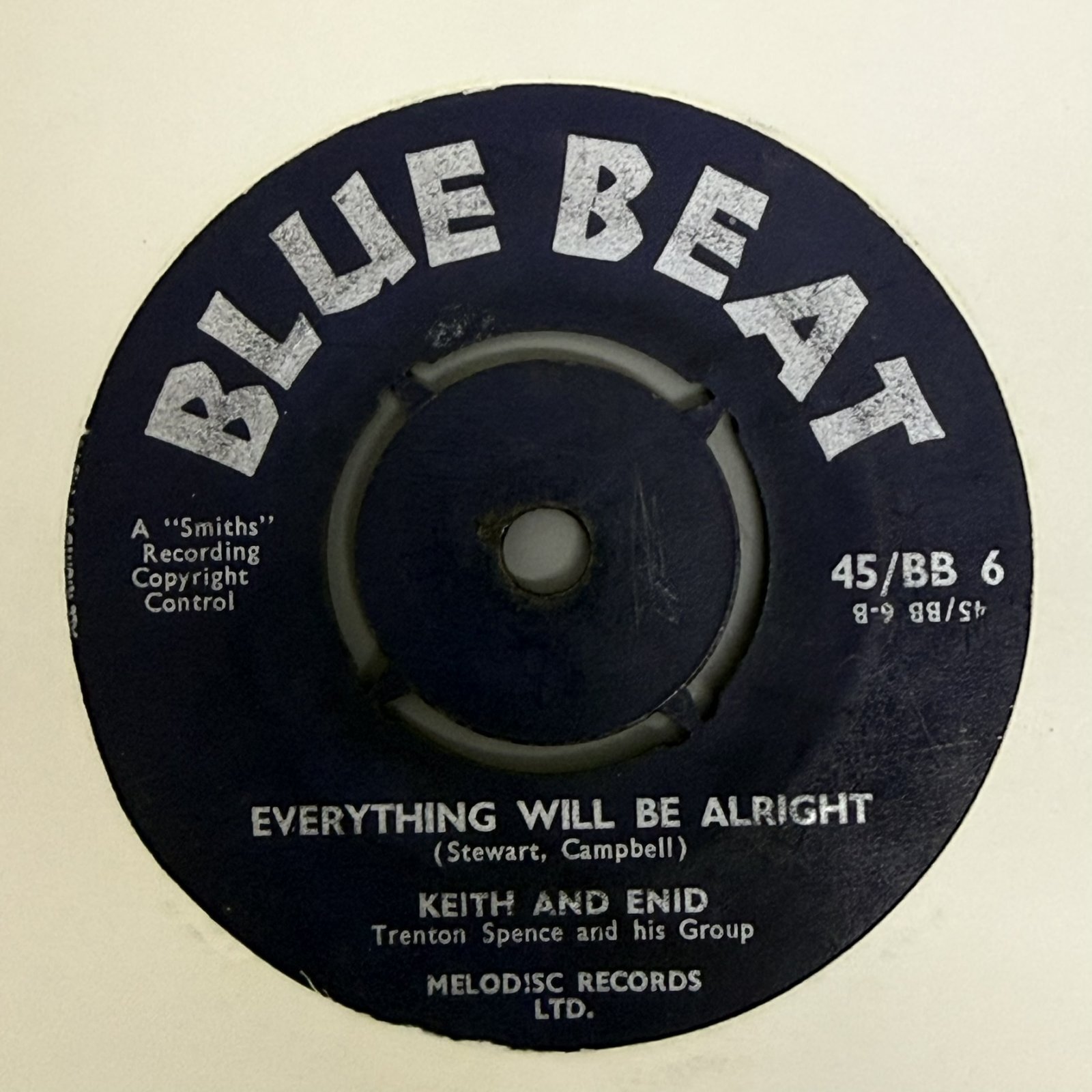画像1: KEITH AND ENID /-TRENTON SPENCE AND HIS GROUP / WORRIED OVER YOU c/w EVERYTHING WILL BE ALRIGHT (7")