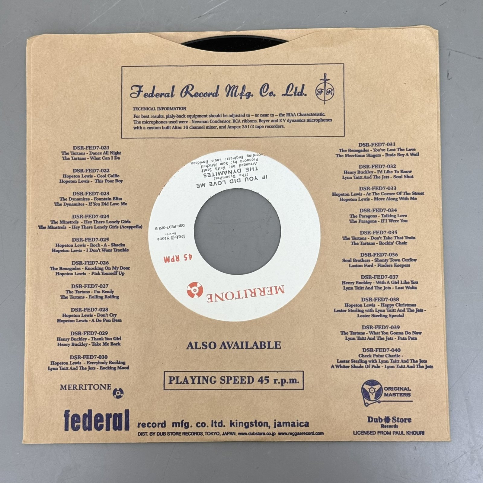 画像4: THE DYNAMITES / FOUNTAIN BLISS c/w IF YOU DID LOVE ME (7") 