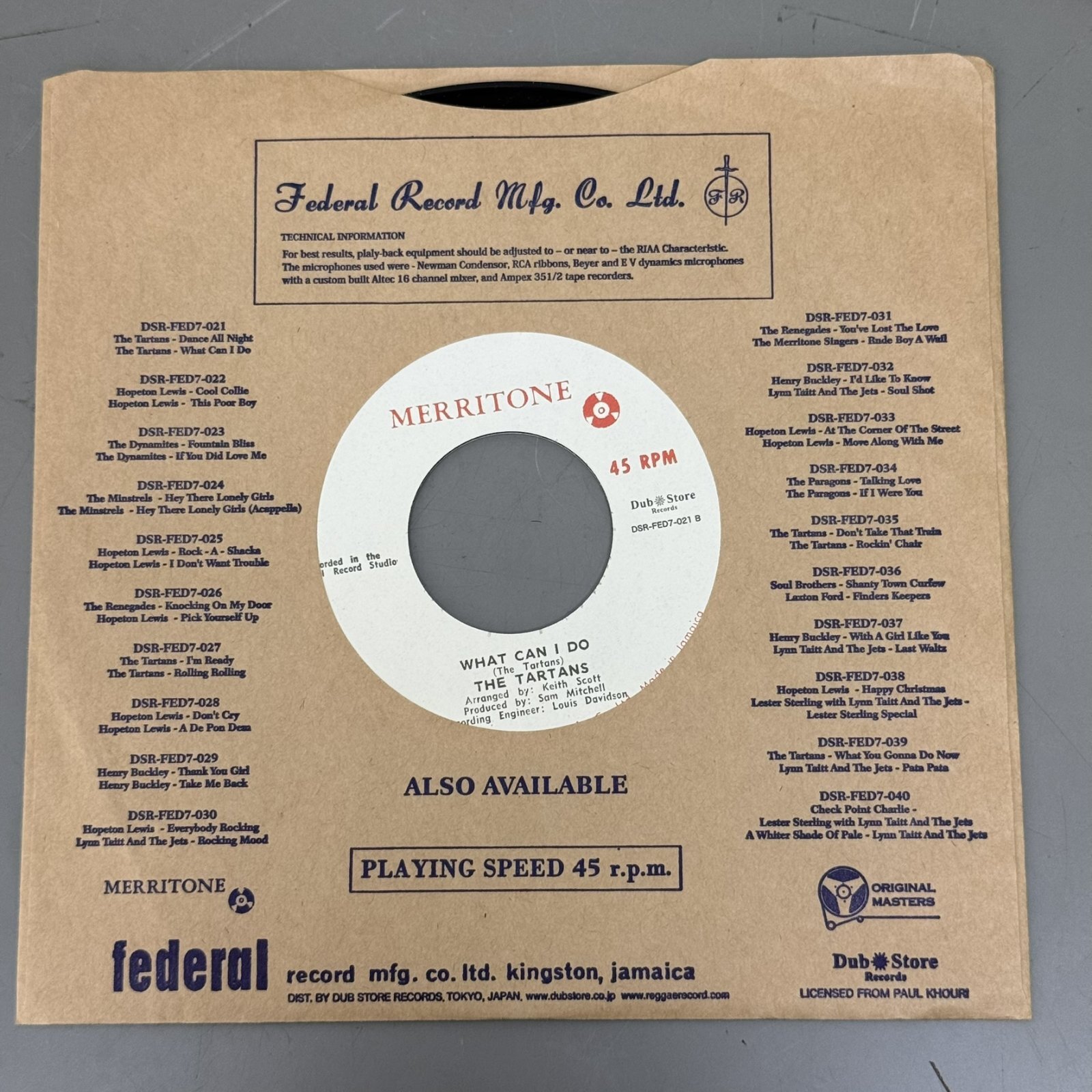 画像4: THE TARTANS / DANCE ALL NIGHT c/w WHAT CAN I DO (7") 