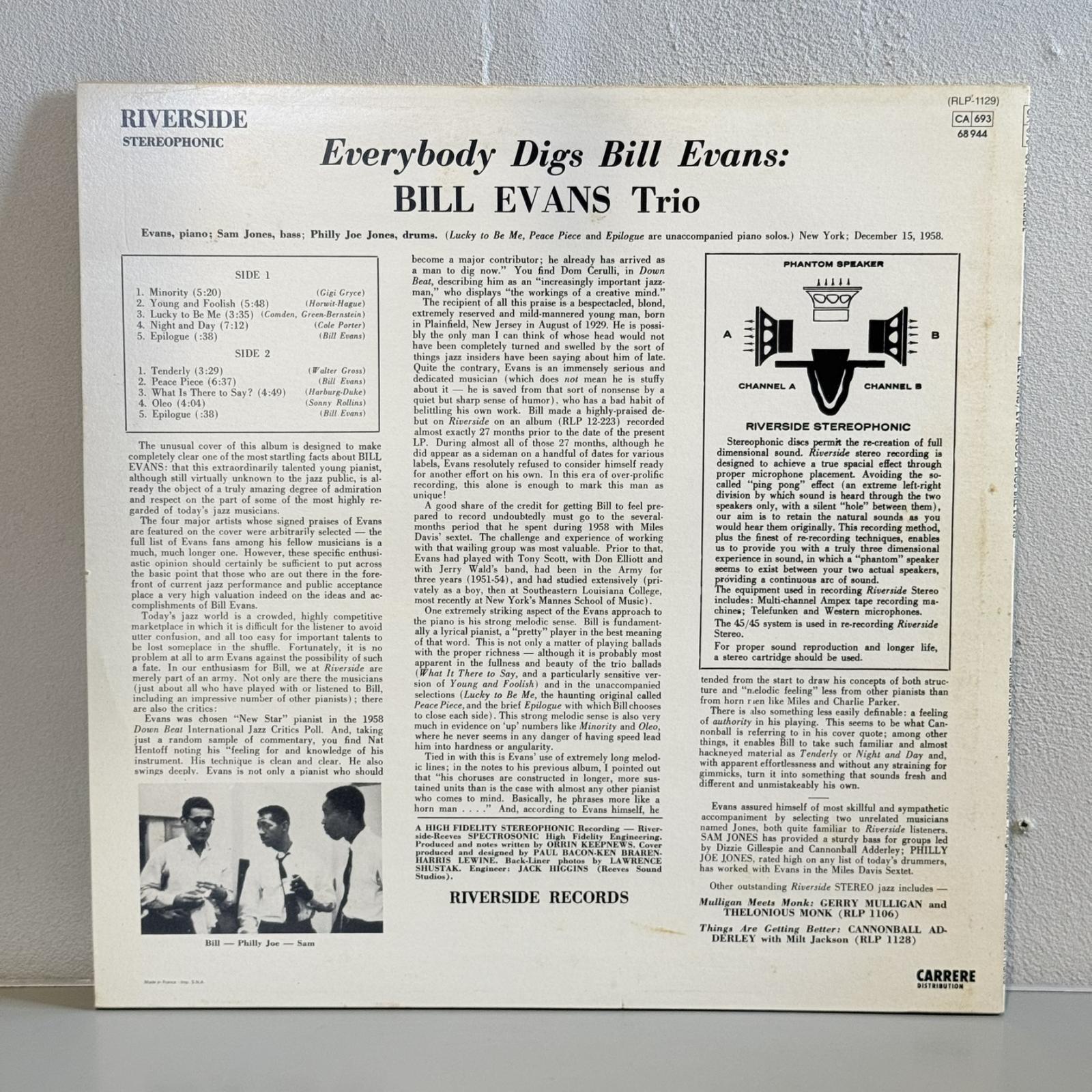 画像2: BILL EVANS / EVERYBODY DIGS BILL EVANS (LP)　