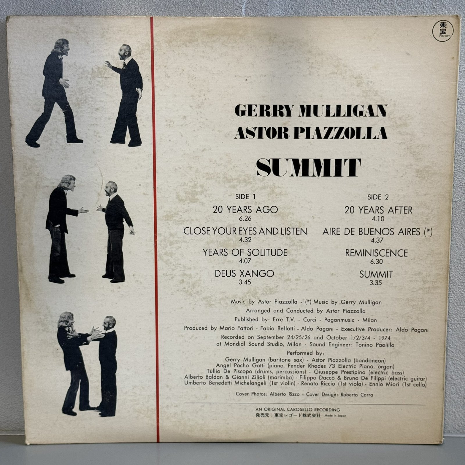 画像2: GERRY MULLIGAN - ASTOR PIAZZOLLA / SUMMIT (LP) 