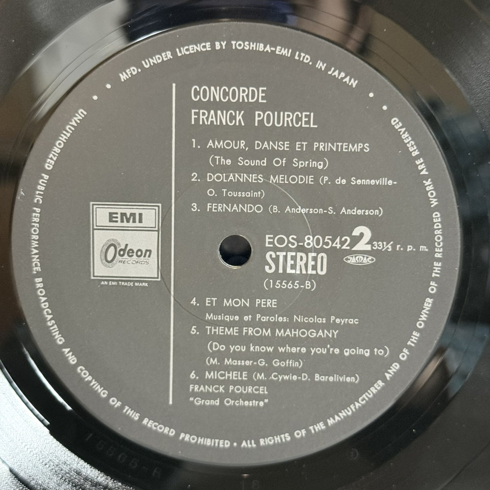 画像5: フランク・プゥルセル・グランド・オーケストラ ~ FRANCK POURCEL GRAND ORCHESTRE / コンコルド / CONCORDE (LP) 