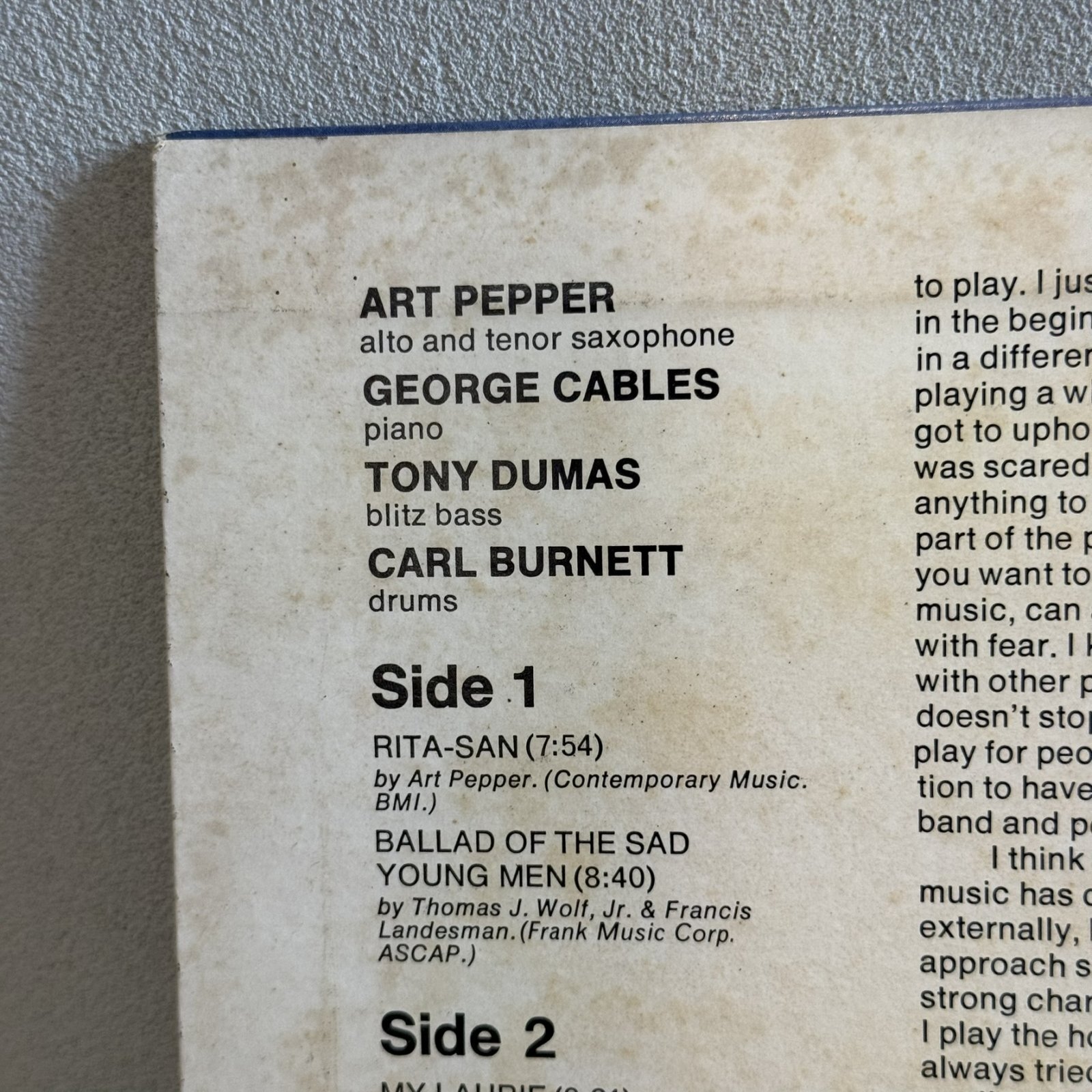 画像3: アート・ペッパー ~ ART PEPPER / ノー・リミット ~ NO LIMIT (LP) 