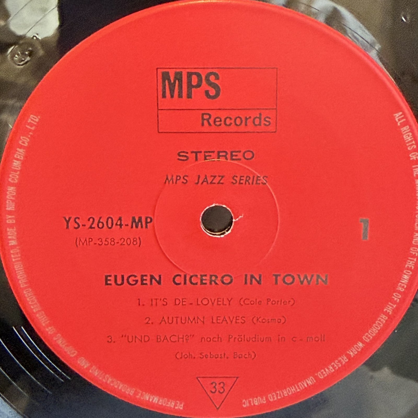 画像6: オイゲン・キケロ ~ EUGEN CICERO / キケロ・プレイズ・スタンダード ~ IN TOWN (LP) 