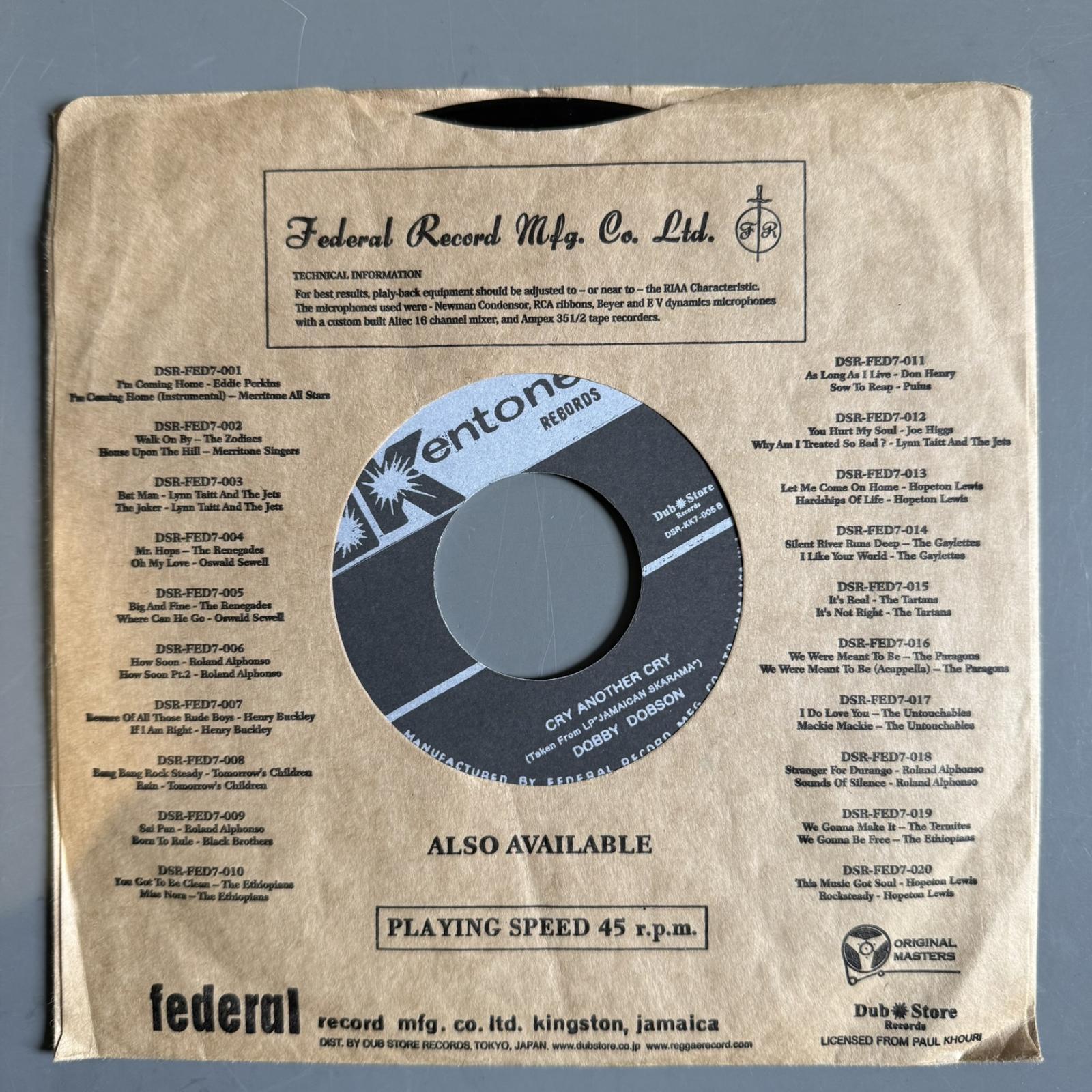 画像4: STRANGER & PATSY / DOBBY DOBSON — WORD IS WIND / CRY ANOTHER CRY (7")　