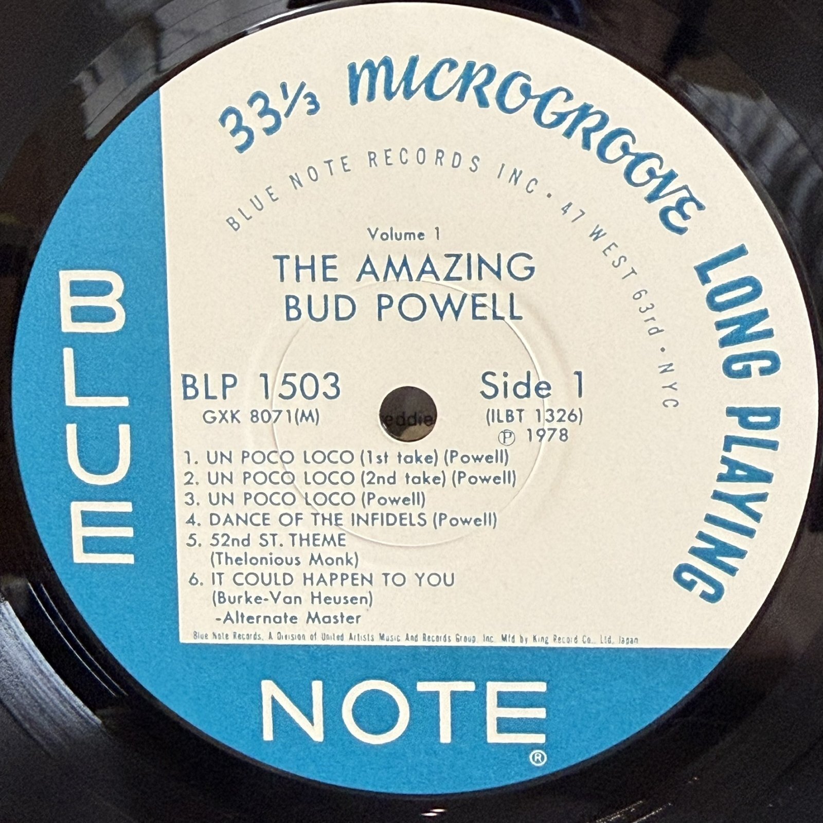 画像10: バド・パウエル ~ BUD POWELL / アメイジング・バド・パウエル 第1集 ~ THE AMAZING BUD POWELL VOL.1 (LP)