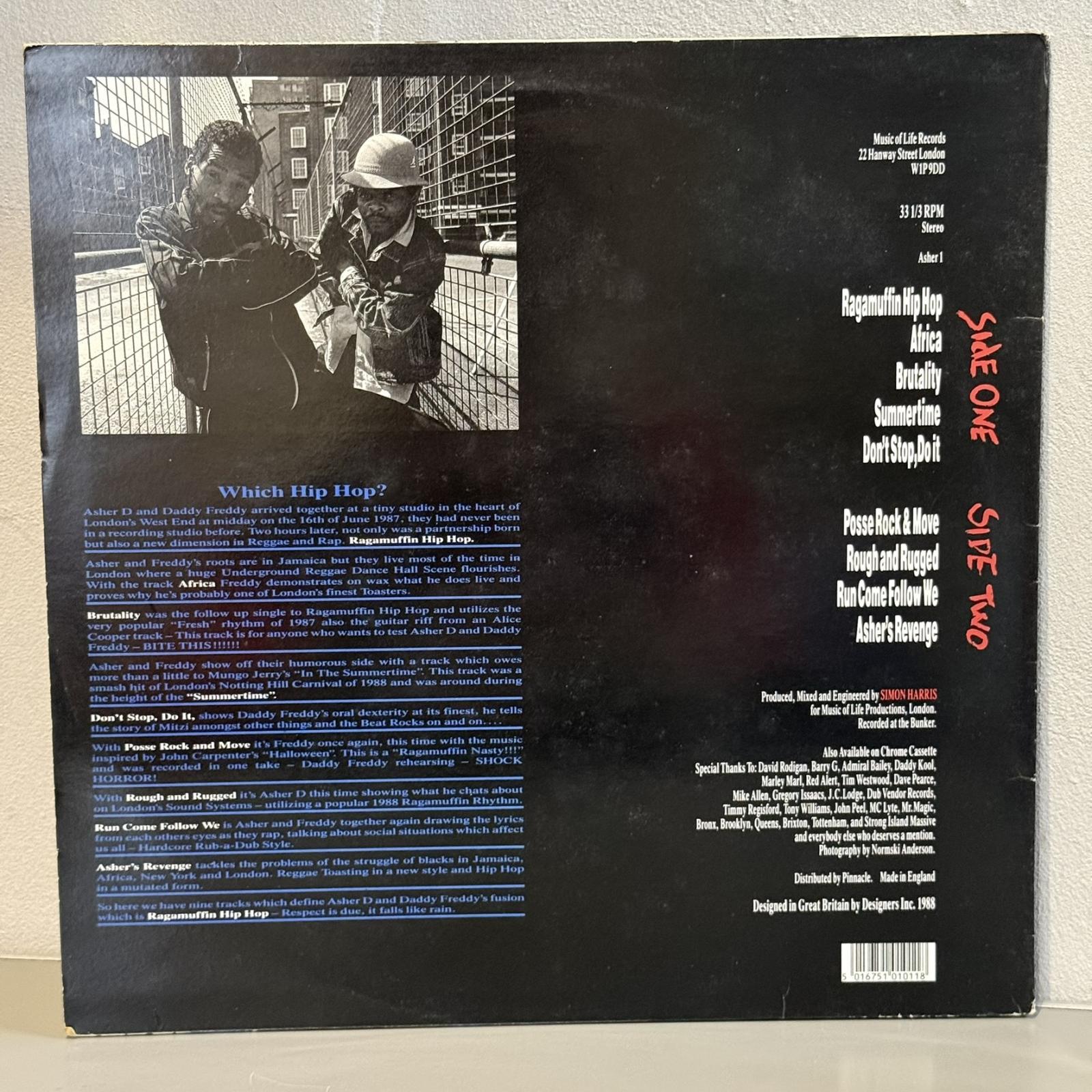 画像2: アッシャーD＆ダディ・フレディ ~ ASHER D & DADDY FREDDY / ラガマフィン・ヒップホップ ~ RAGAMUFFIN HIP-HOP (LP)　