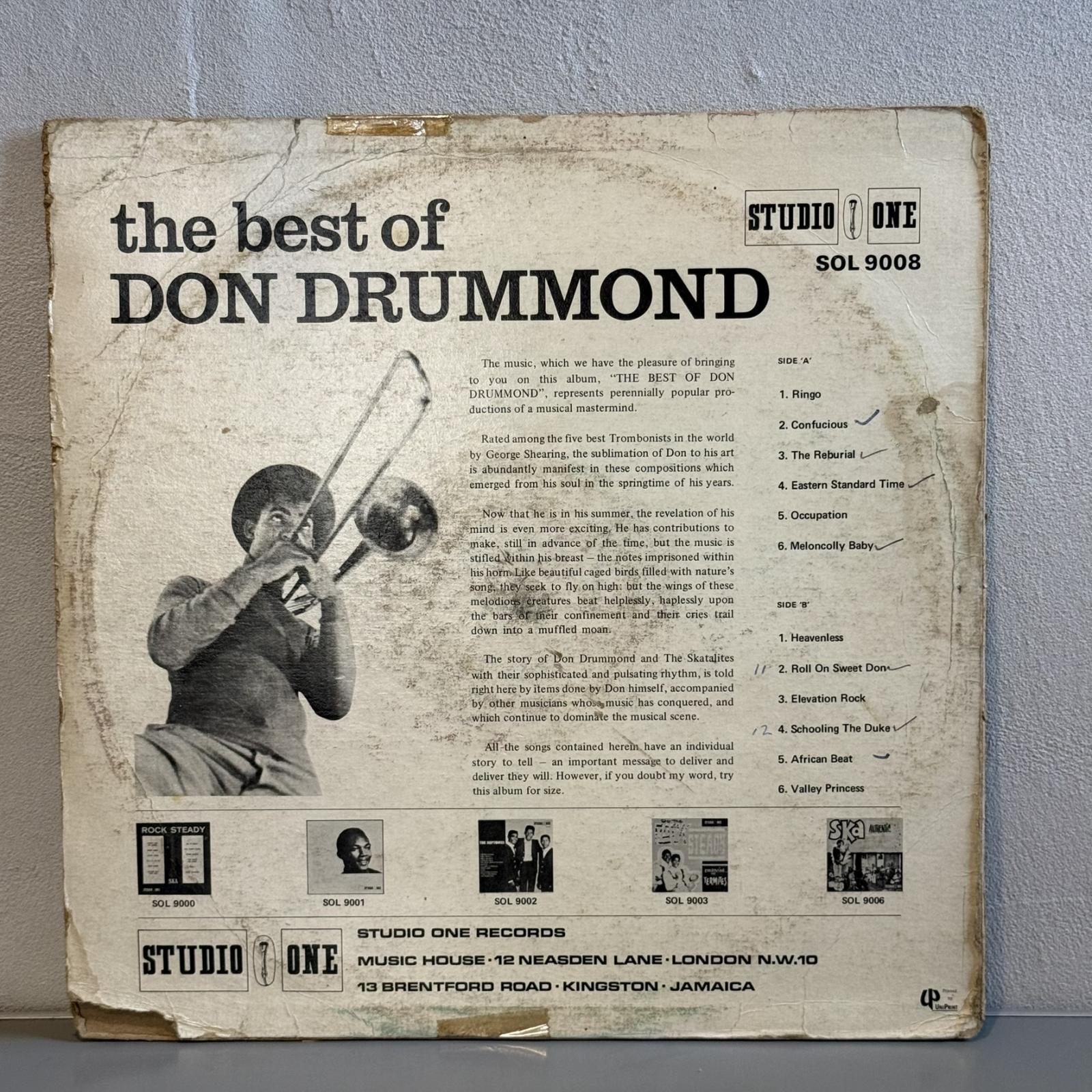 画像2: ドン・ドラモンド ~ Don Drummond / ザ・ベスト・オブ・ドン・ドラモンド ~ The Best of Don Drummond (LP)　